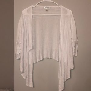 ⭐️ Cropped Sheer White Dressbarn Cardigan